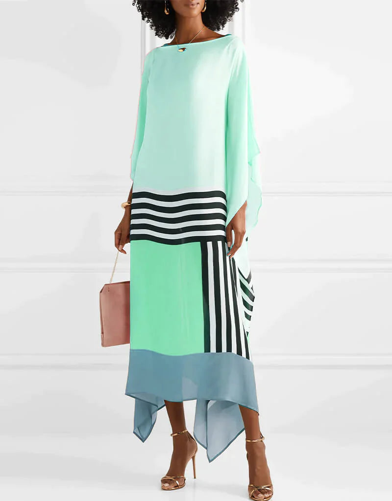Iria | Elegant Dress with Geometric Print