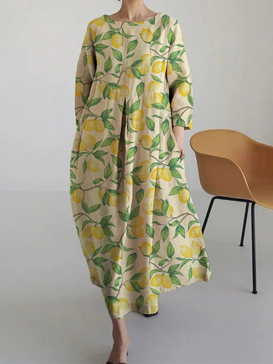 Aurora | Midi floral dress with airy comfort and Mediterranean style perfect for summer