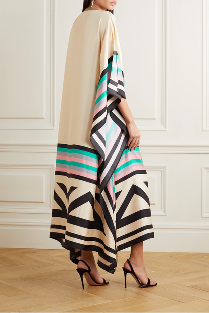 Iria | Elegant Dress with Geometric Print