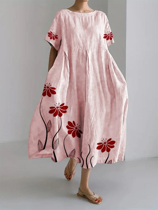 Sabrina | Long floral dress with natural elegance and maximum comfort for all informal moments