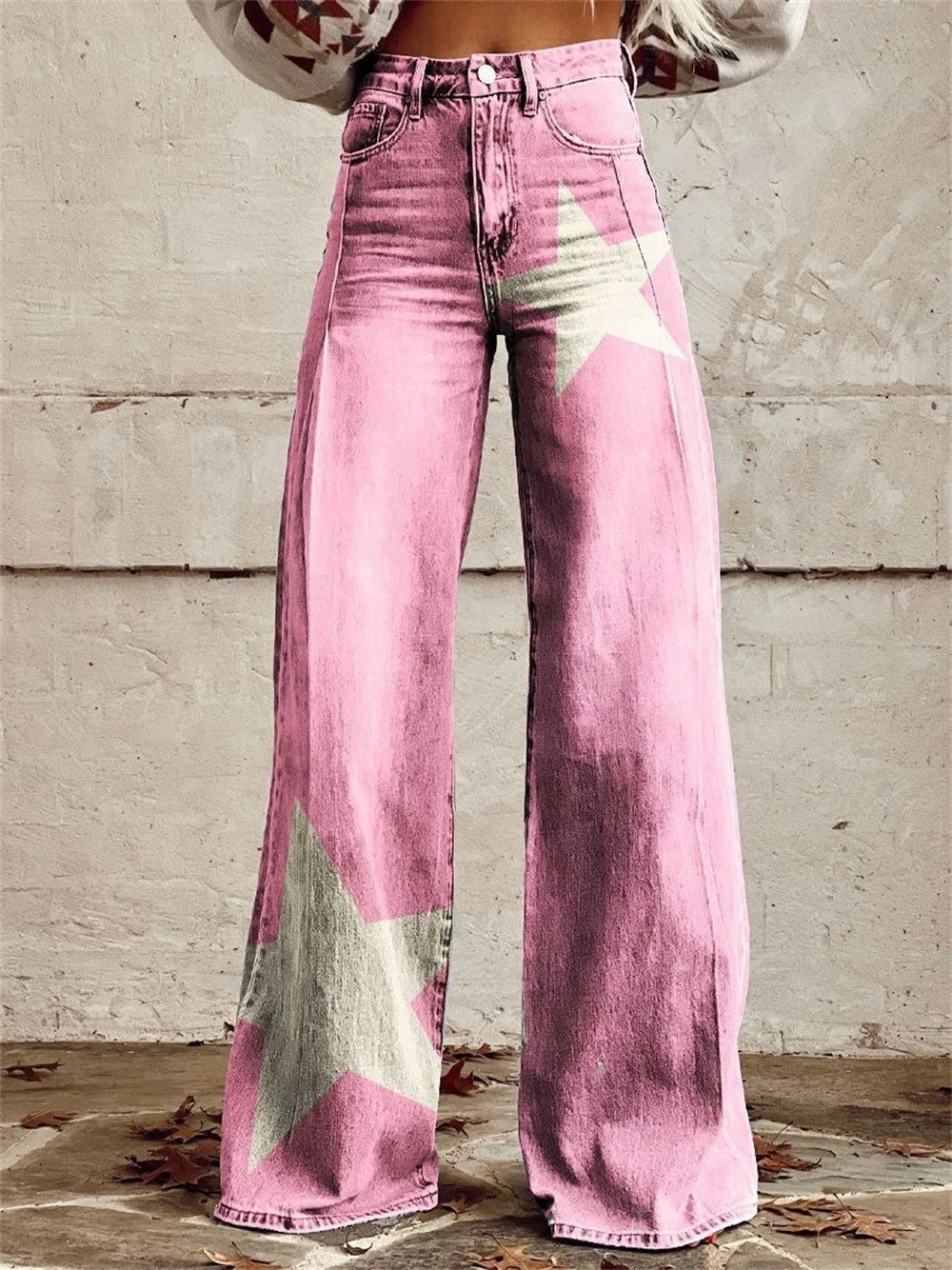 Pink with White Star / 5XL