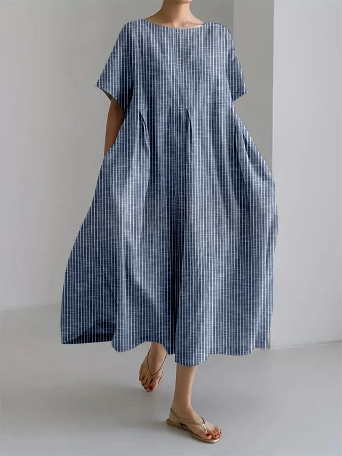 Bianca | Casual long dress with relaxed cut and retro style for everyday wear