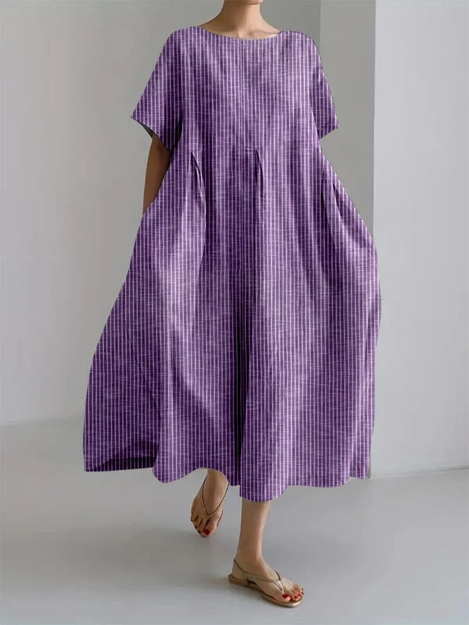 Bianca | Casual long dress with relaxed cut and retro style for everyday wear