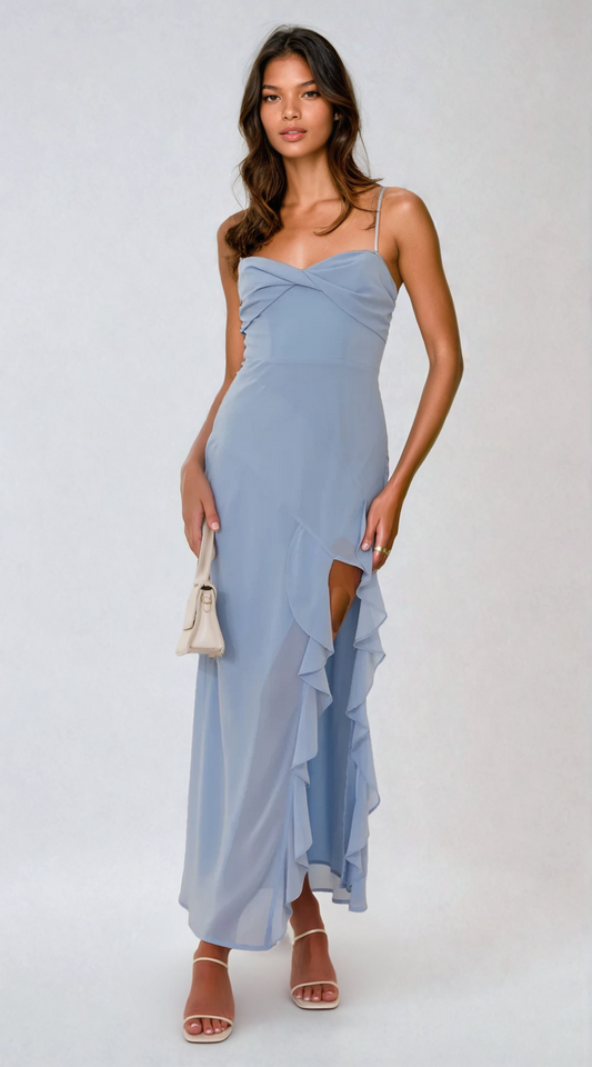Kiyah Midi Dress - Blue