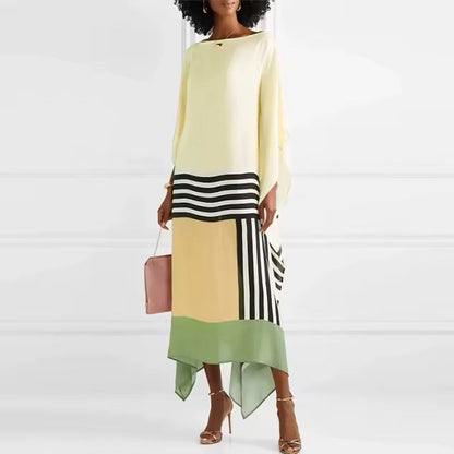 Iria | Elegant Dress with Geometric Print