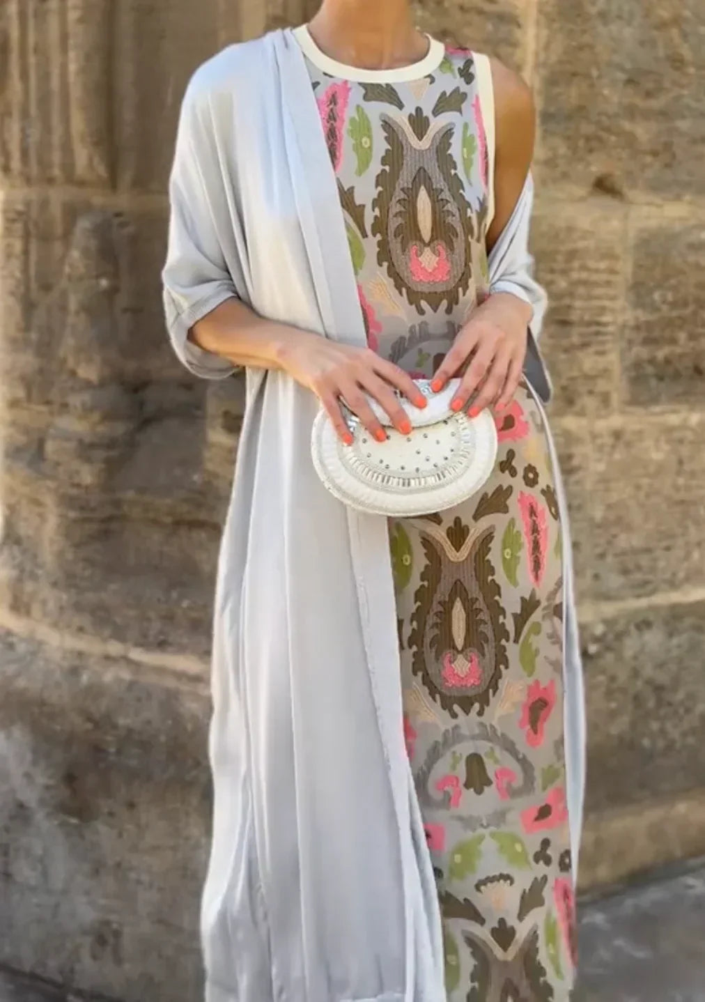 Valencia - Elegant Set with Dress and Flowing Cardigan