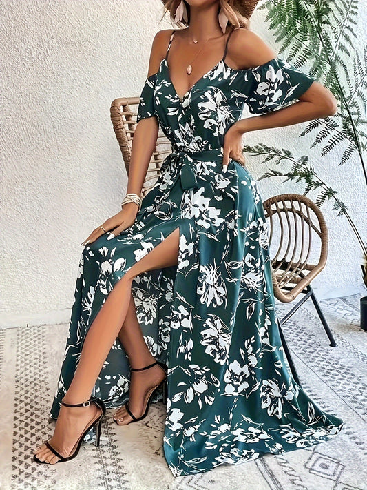 Leire | Elegant Dress with Floral Print