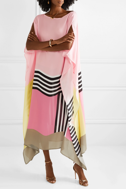 Iria | Elegant Dress with Geometric Print