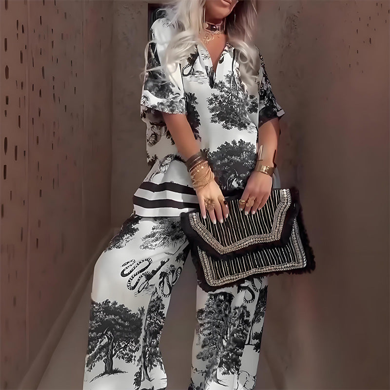 Lois - Elegant Top and Pants Set